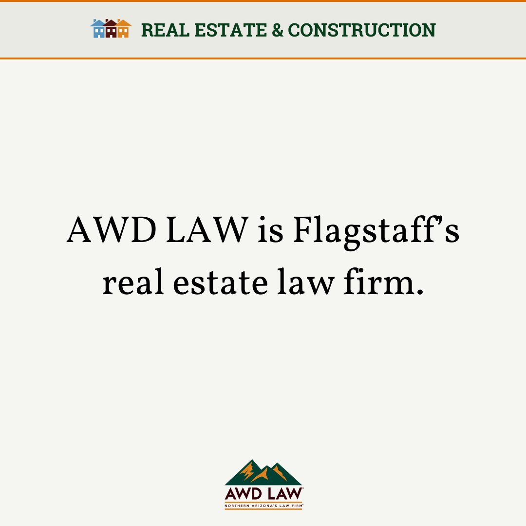 Are you in need of legal guidance involving real estate or construction matters? Look no further than AWD LAW!

Contact us today for a consultation at (928) 774-1478 or (928) 282-5955.

#RealEstateLaw