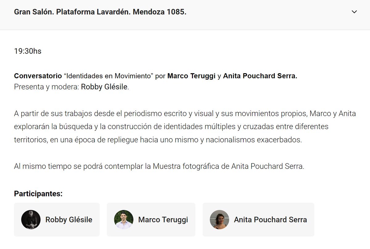 Nos vamos de gira con @Marco_Teruggi para la Noche de las ideas del @IFArgentine en Rosario (16/5) y Santa Fe(17/5) para el conversatorio “Identidades en Movimiento”, a partir de su nuevo libro en @FuturockLibros y mi trabajo ' Buscando a Oran. lanochedelasideas.ifargentine.com.ar/event/programa…