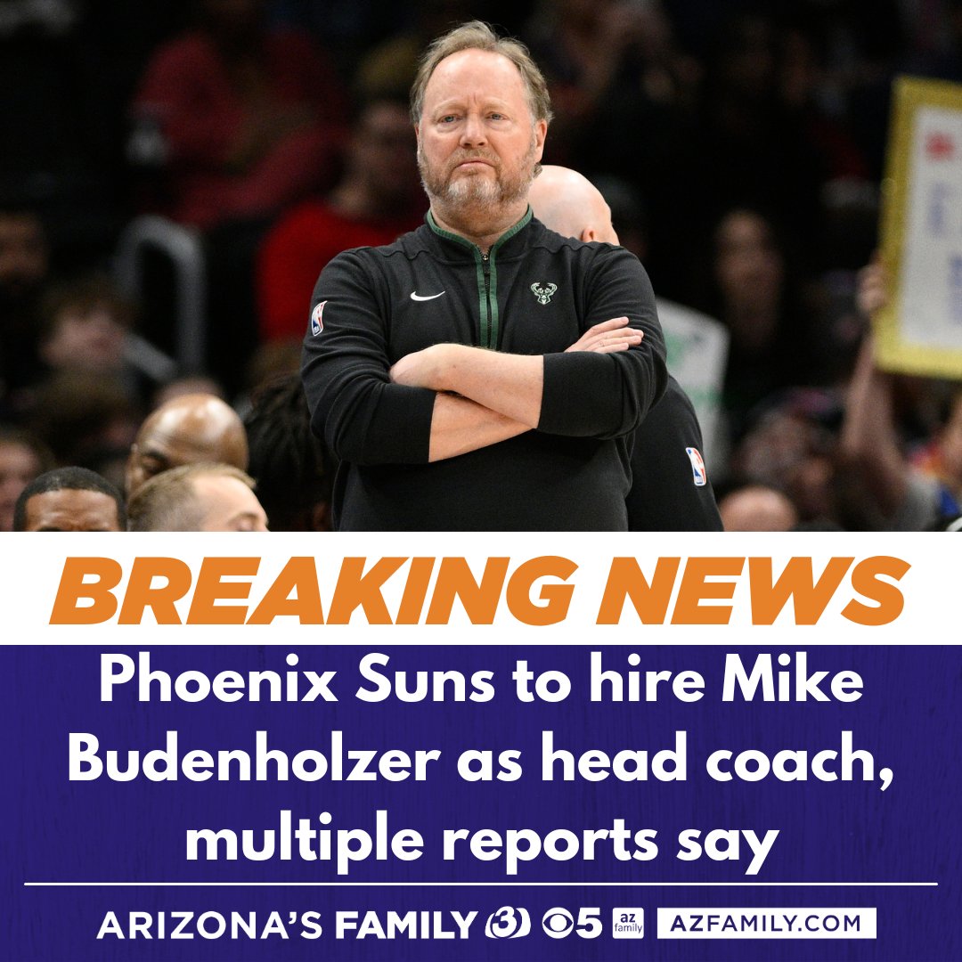 Just In: The Phoenix Suns are expected to name Mike Budenholzer as their next head coach, according to reports. Read More: azfamily.tv/3QGGAR3