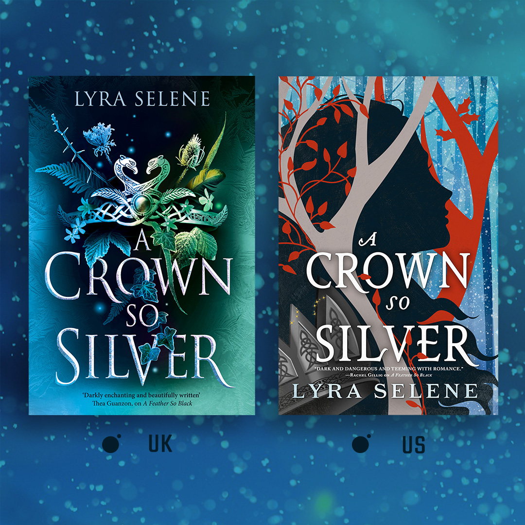 Cover launch! A CROWN SO SILVER by @LyraSelene is the second installment in the Fair Folk trilogy coming in January 2025. Continue the lush, romantic fantasy inspired by Celtic mythology that started with A Feather So Black. Design by @VonBrooklyn (US) Design by Tim Byrne (UK)