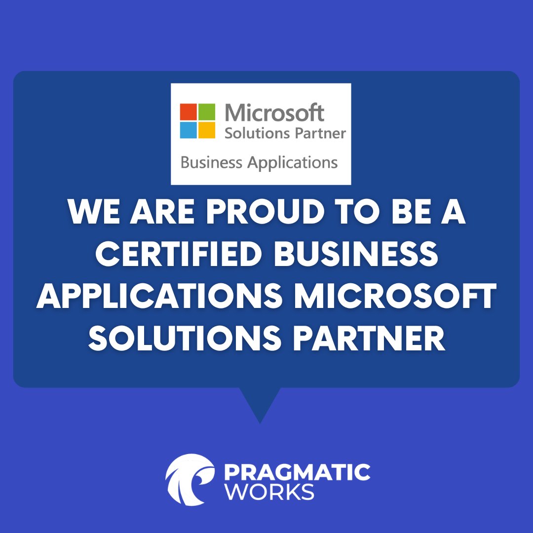 We are thrilled to announce that we have achieved our third Microsoft Solution Partner designation, this time in Business Applications. We are proud to deliver value and innovation to our clients through our training programs and mentorship. #PragmaticWorks #MicrosoftPartner
