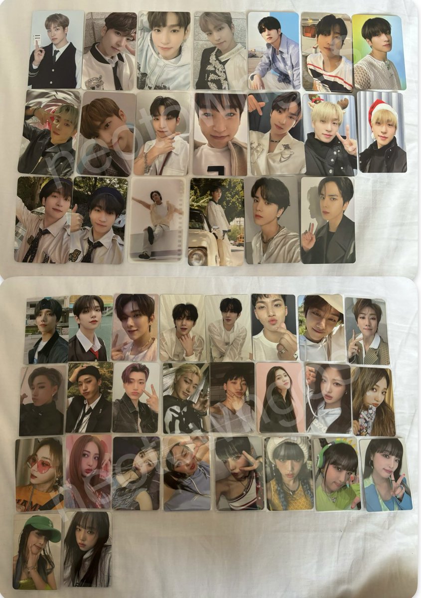 wts - photocards sale 

;; nct 127 dream wayv the boyz tbz seventeen aespa le sserafim yena

no prices because there’s too many pcs, if you dm me we can discuss!

will do bundle discounts^^

please rt🫶🏻