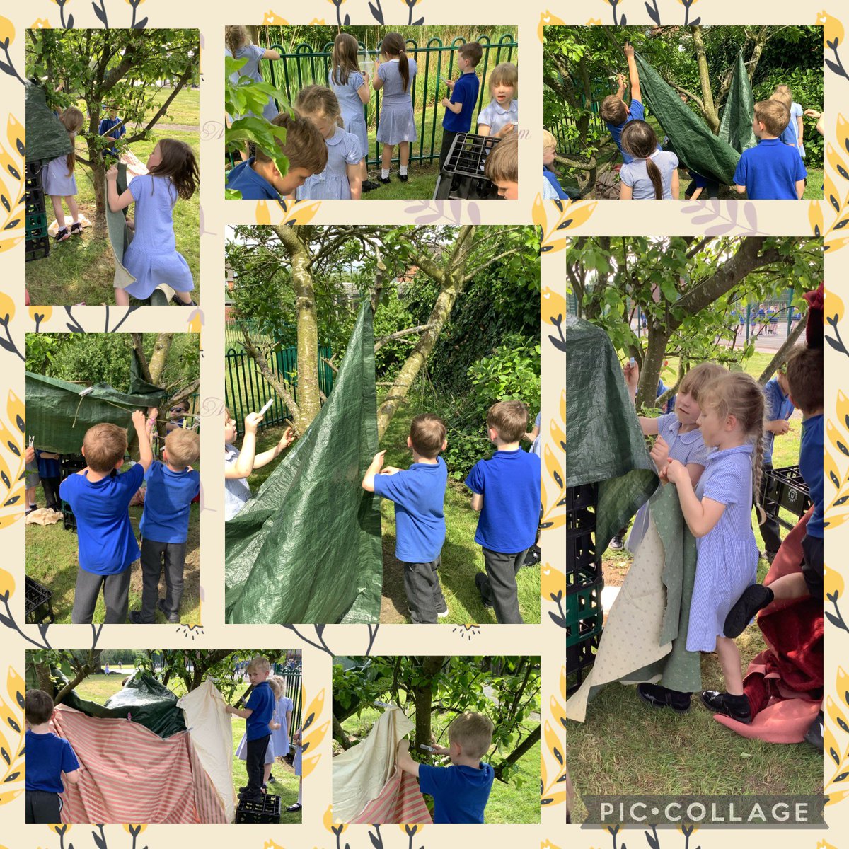 halebank_sch's tweet photo. Willow Class have enjoyed an afternoon designing and building play dens outdoors in the sunshine #WillowClass24 #HBDT #playden #outdoorsinthesunshine https://t.co/aFiO8IJrBD