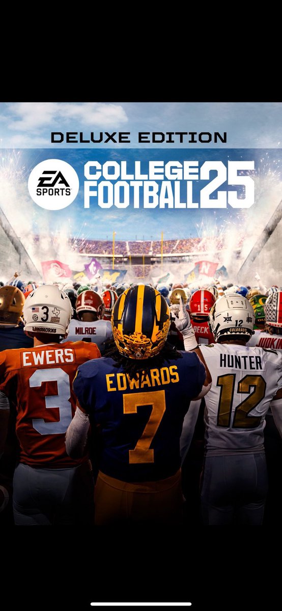 CFBTalkDaily's tweet photo. The EA Sports College Football 25 cover 

What is Carson Beck doing here💀 https://t.co/OXfKMvRO5U