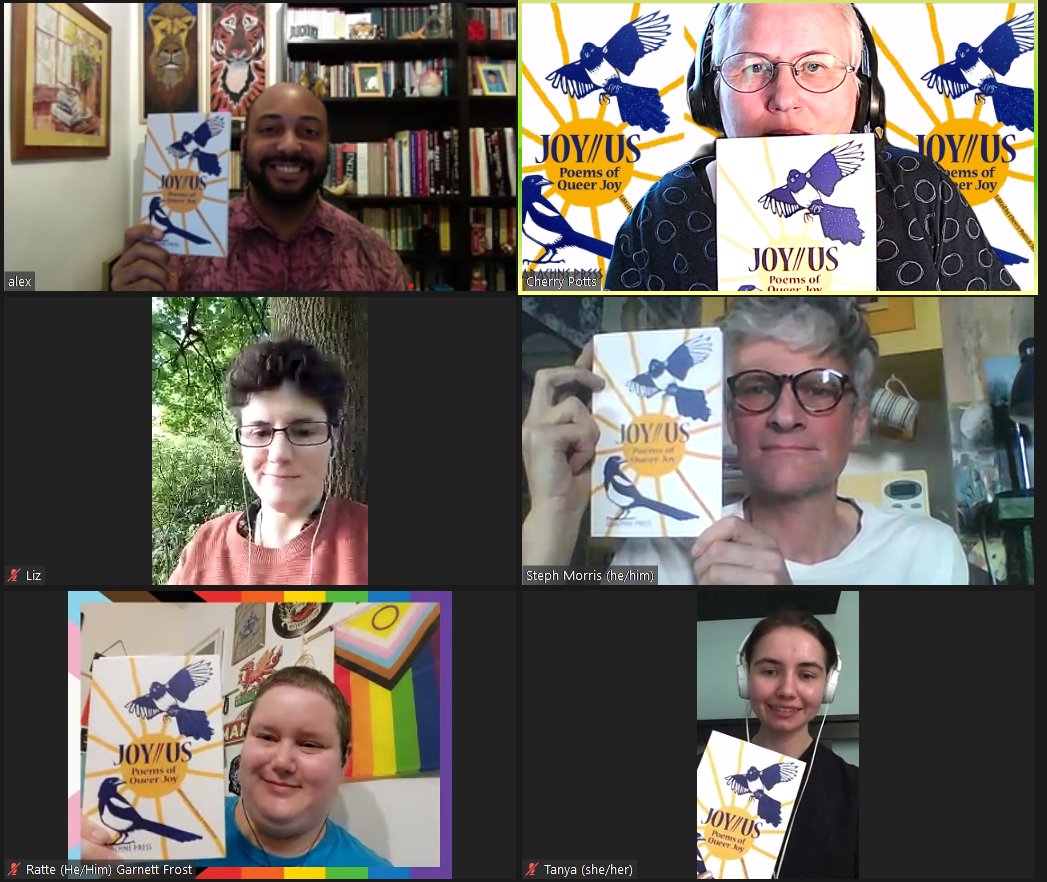 Coming to a computer screen near you in 7 days time - the online launch of JOY//US #Poems of #QueerJoy. huge numbers of poets read their contributions (just a selection below) get your ticket for 17thMay (#IDAHOBIT)! link.outsavvy.com/joyus get the book! arachnepress.com/JOY-US-poems-o…