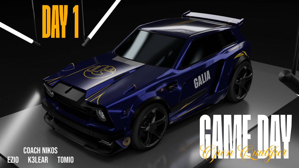 GaliaEsport's tweet photo. 🚘⚽️QUALIFIER DAY⚽️🚘

Aujourd'hui nos joueurs #RocketLeague jouent le Day 1 des RLCS à partir de 18h 🤠

Souhaitez leur bonne chance 🍀

#GLtoWin https://t.co/bLd7I3hm9i