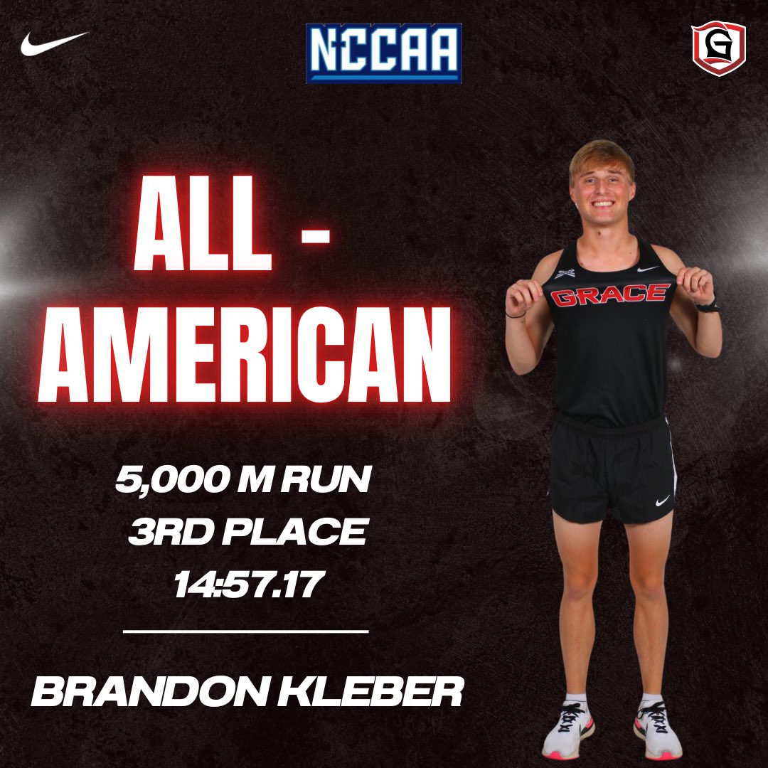 GraceCollegeXC's tweet image. First update from NCCAA Nationals ⤵️

3️⃣ ALL-AMERICANS 

SO MUCH MORE TO COME TODAY on our final day of competition ⚔️ 

🔗 Live Results: live.timinginc.com/meets/37196
🔗 Livestream: nccaanetwork.com

#fortheJOY #makeHIMknown #ReptheG 🔴⚫️
@GraceCollegeTF