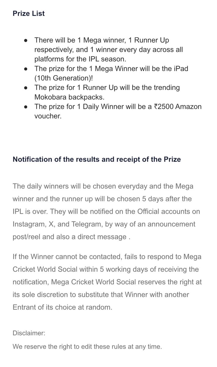 mcworldsocial's tweet image. Terms &amp;amp; Conditions for the Break Ke Baad Bonanza Contest! 

#IPL #IPLContest #IPLContestAlert #ContestAlert #AmazonGiveaway #GiveawayAlert #IPL2024