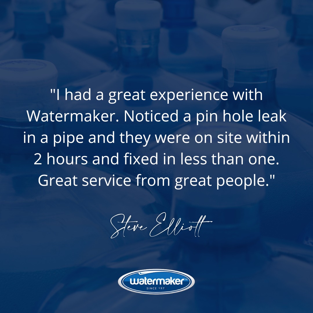 Thanks for the kind words Steve.

💧 Visit our #Orangeville or #Fergus locations
watermaker.ca

#WatermakerEffect #Watermaker #BetterWaterBetterLife #WaterSoftener #EcoWater #SafeWater #DrinkingWater #Shelburne #Caledon #DufferinCounty #Wellington #Elora #Belwood