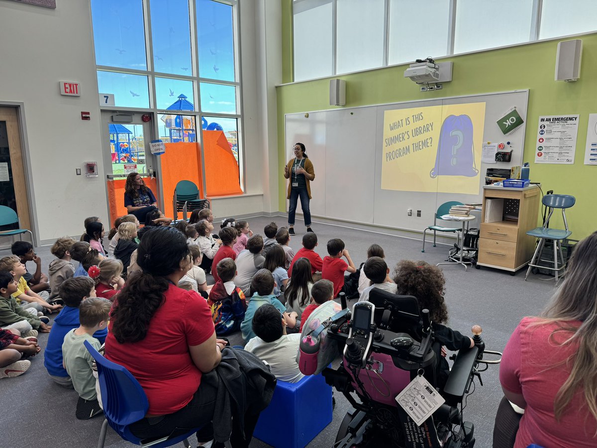 Thank you, ELA library, for coming to share your summer reading program with our students! We are so fortunate to have a community with wonderful resources for our students! #Empower95 #BetterTogetherD95 @MayWhitneyLMC