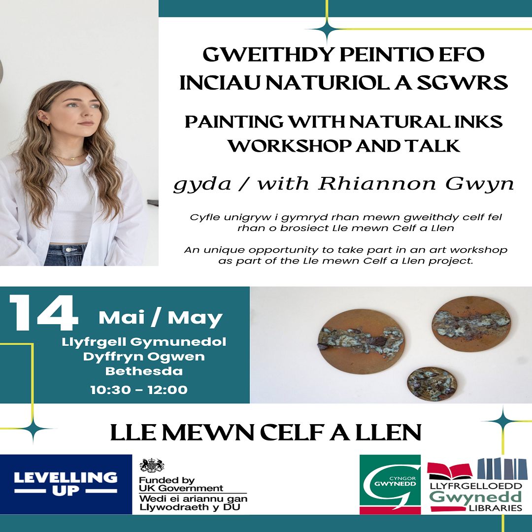 Gweithdy Peintio efo Inciau Naturiol a Sgwrs Painting with Natural Inks workshop and Talk Gyda / With Rhiannon Gwyn #painting