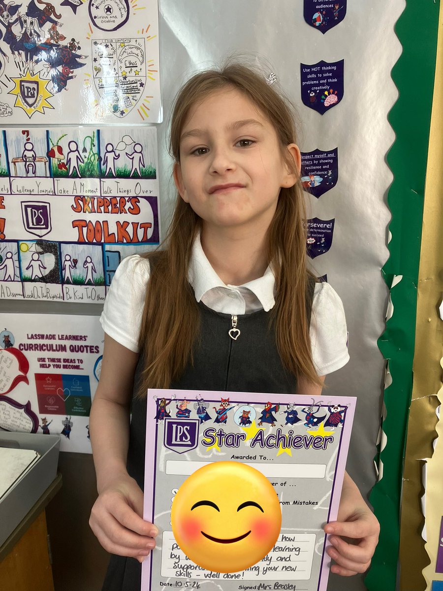 Well done to our Star Achievers in P5B. Their positivity towards their learning and their team working skills have been fantastic!