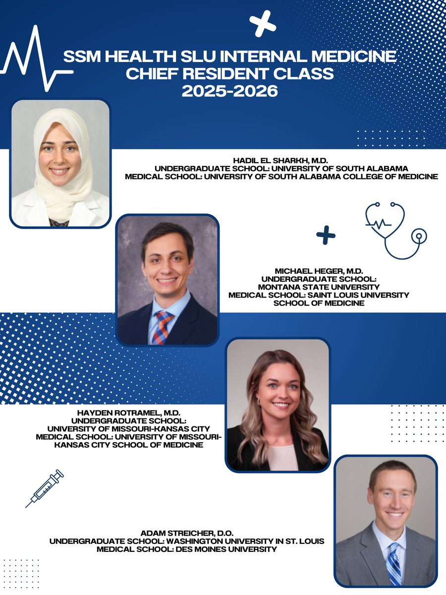 Congratulations to the newly selected Chief Residents 2025-2026!