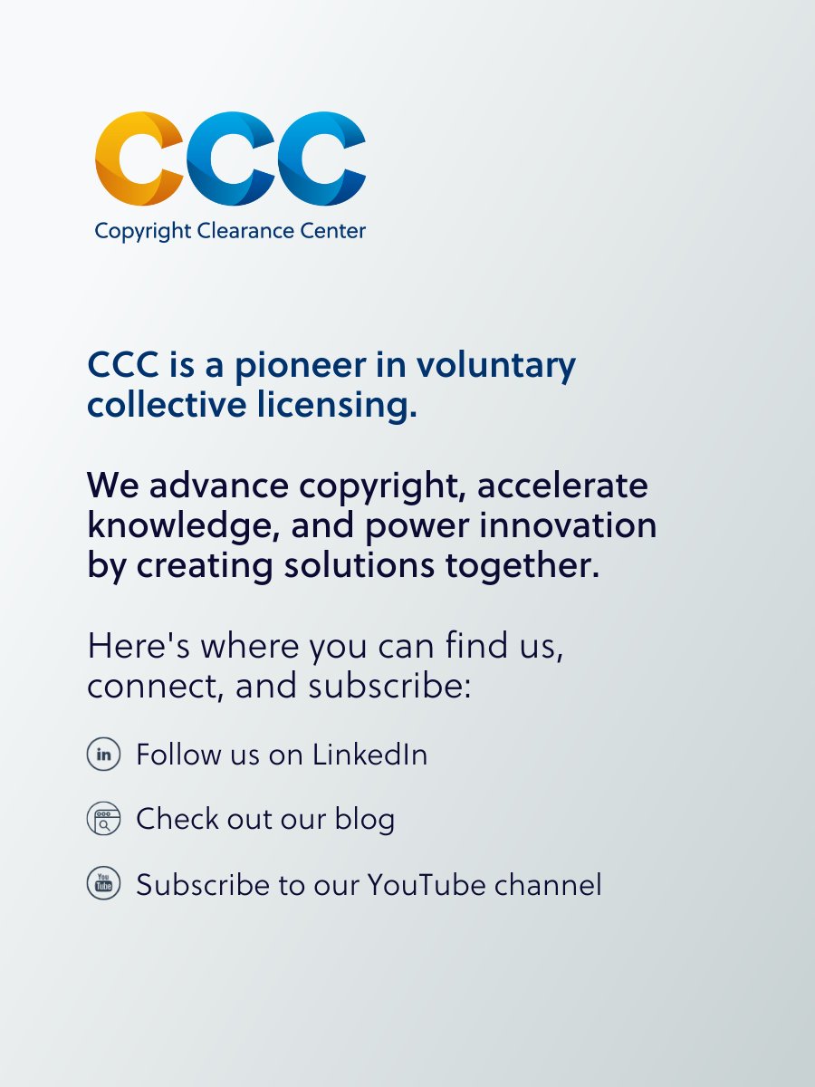 Copyright Clearance Center tweet media