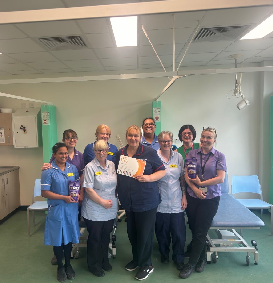 A BIG shout out to our Hidden Heroes in Fracture Clinic. The team have been awarded for all of their hard work to support our patients who attend the department. Well done Team!! @GWH_NHS