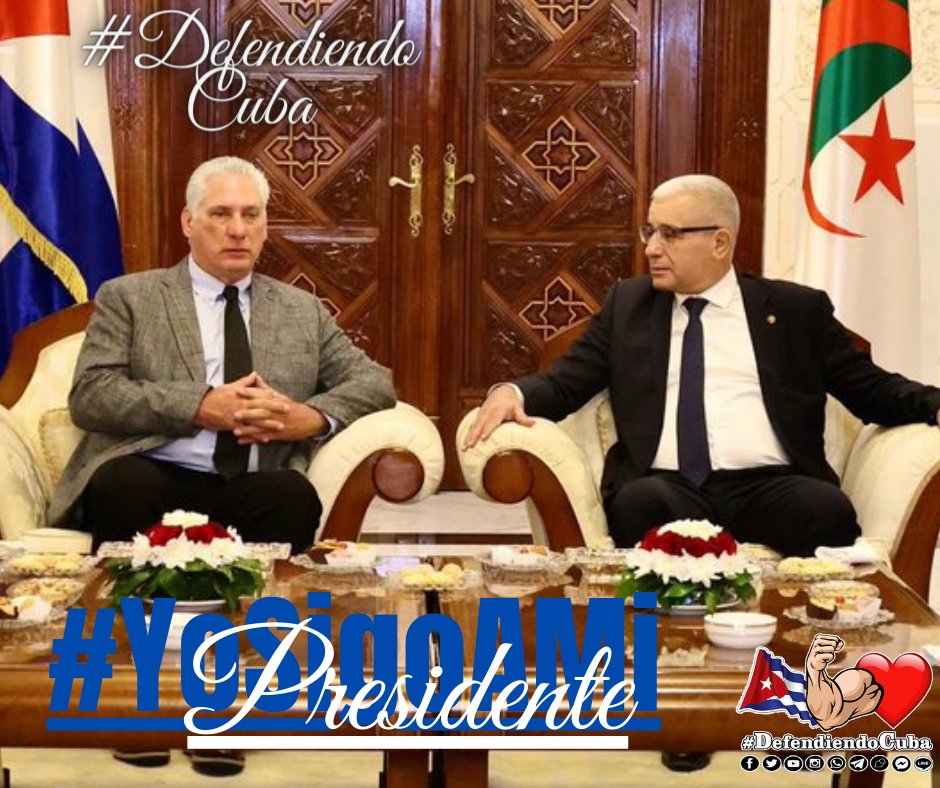 @DiazCanelB @DiazCanelB 'En nombre de #Cuba, reitero el compromiso de fortalecer la cooperación con Argelia al Presidente Abdelmadjid Tebboune. La amistad entre nuestros pueblos es indestructible.'