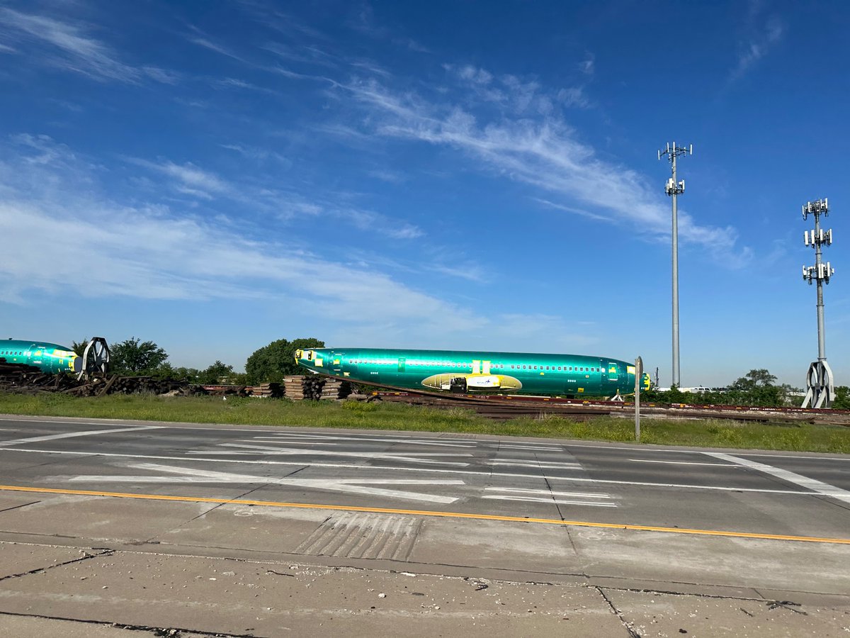 Yes, I have been here 3 years and yes, this is my first time seeing a plane being transported via tracks. ✈️ Pretty cool.