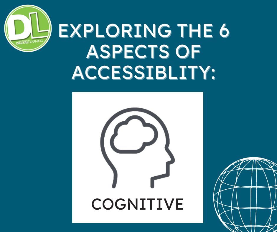 🔍 As we wrap up our exploration of the Aspects of Accessibility, let's explore Cognitive Accessibility!

🔗 If you haven't explored the DL Team's Transformative Classroom Metacognition resources, you're missing out: buff.ly/3y97GJX 

#DLGWAEA #GWAEA