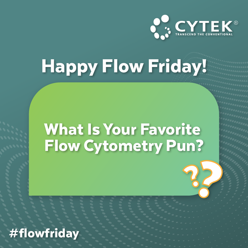 Happy Flow Friday! We wanted to share a flow cytometry pun today, but we may be overcompensating… what is your favorite flow cytometry pun? 
#flowfriday #cytekbio #flowcytometry #puns