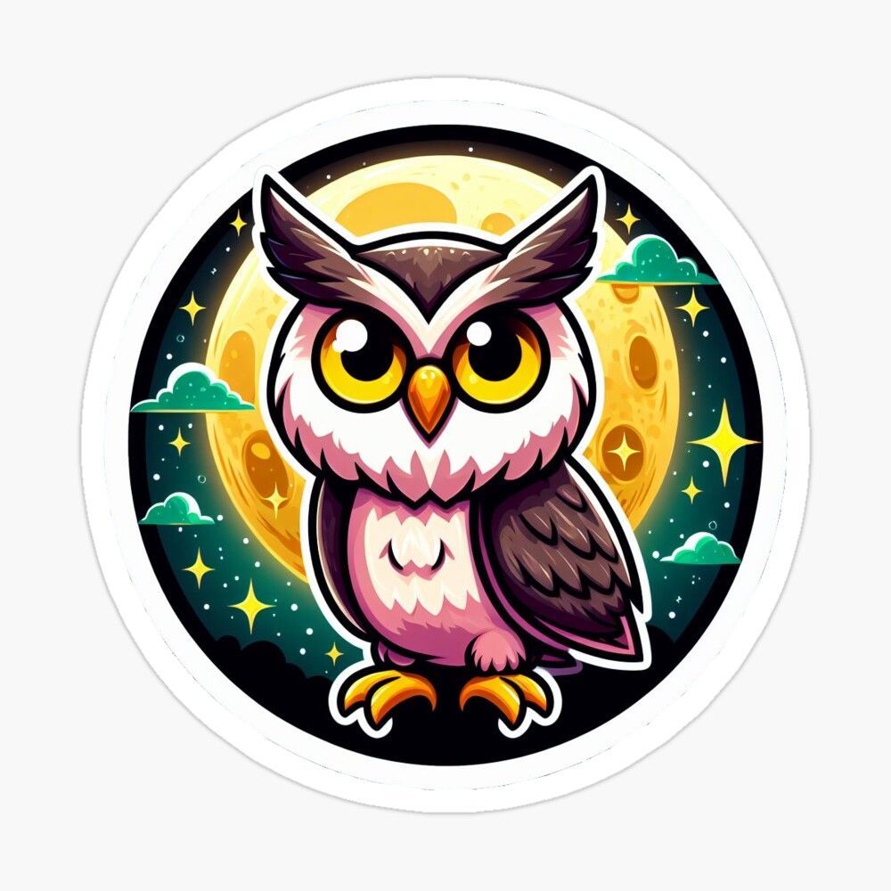 Get your hands on the coolest #nightowl sticker around! Perfect for all you night owls out there 🦉 

🔗 redbubble.com/i/sticker/A-cu… 

#sticker #stickers #gift #giftidea #redbubble #shopping #goodnight #stickerdesign #accessories #pod #printondemand