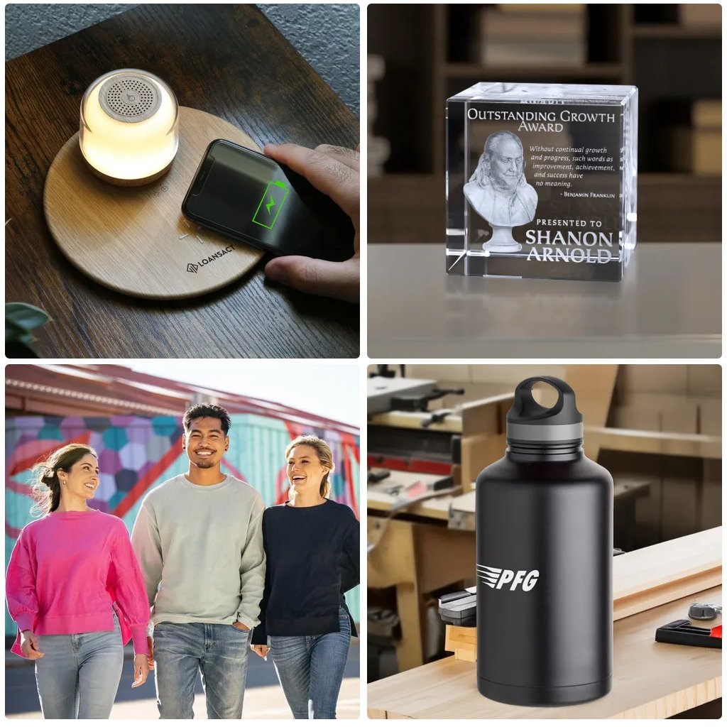 Transform your business identity with our promotional expertise. We're ready to get started with you. #gadgets #clientgifts #sweatshirts #growlers