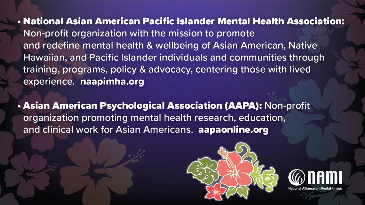 We’re joining @NAAPIMHA to celebrate #AANHPIMentalHealthDay! Access to competent care is essential for everyone. Check out these mental health resources tailored for the AANHPI community at nami.org/aapi