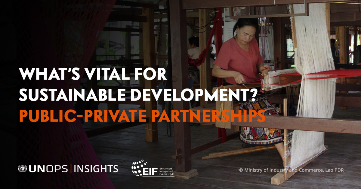 The world is off track for achieving the #SDGs – the public & private sectors could help get things back on track by pooling their expertise & resources. bit.ly/3S5Gund | #UNOPSInsights | @EIF4LDCs