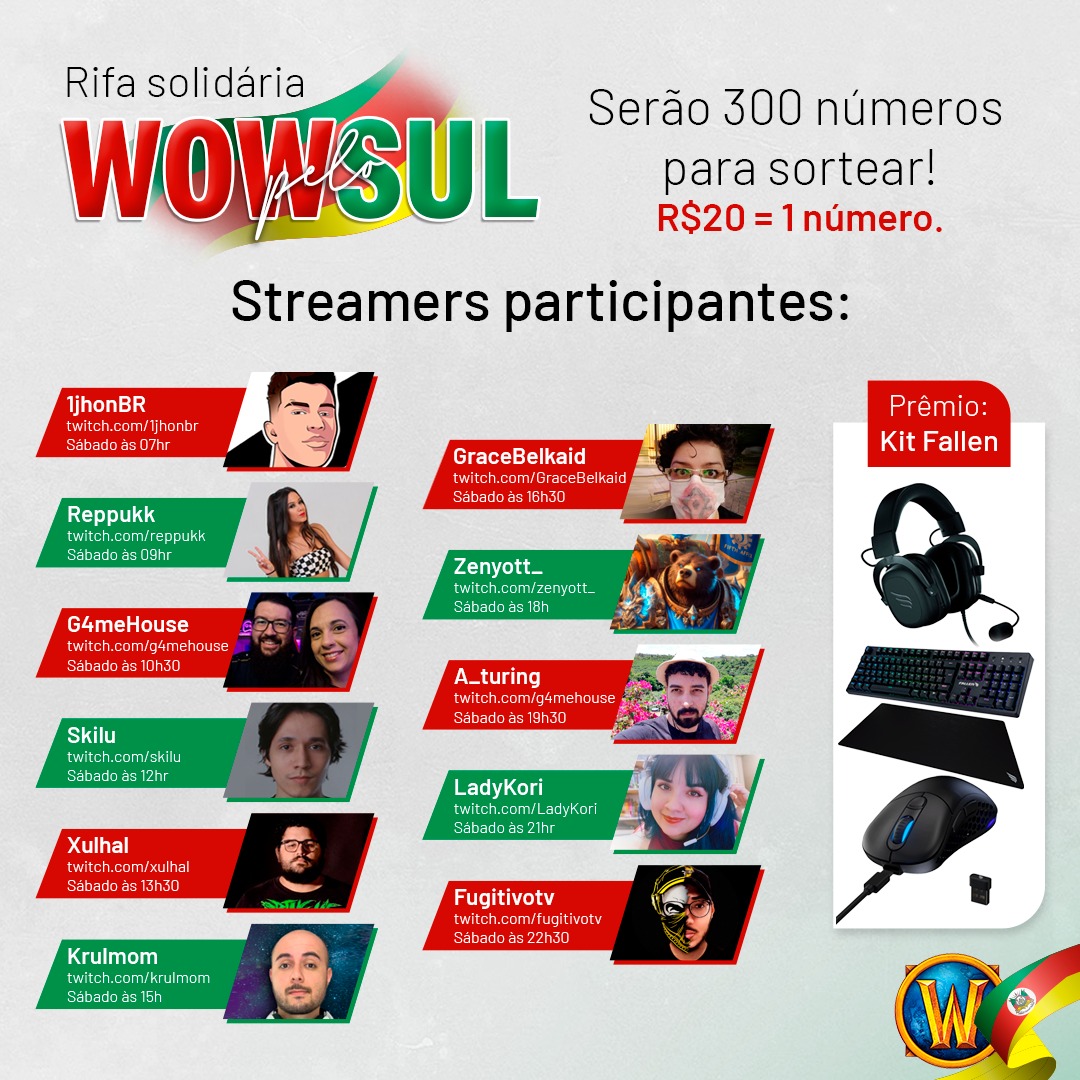 Amanhã super maratona de lives com vários criadores de conteúdo da comunidade para arrecadar doações para o SOS Enchentes, com uma rifa incrível!! 

🌸 Horários das lives 🌸
7:00 - 09:00 - <a href="/1jhonBR/">Jhon 土</a> / twitch.tv/1jhonbr
09:00 - 10:30 - <a href="/Reppukk/">Reppuk</a> / twitch.tv/reppukk
+