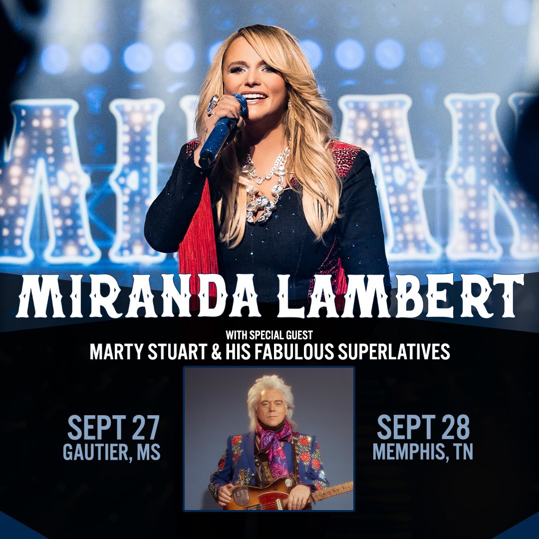 We hear that Wranglers take forever to burn 🔥 We’ll be joining @mirandalambert for two shows this September, 9/27 in Gautier, MS and 9/28 in Memphis, TN. Tickets are on sale now!

martystuart.net/pages/tour