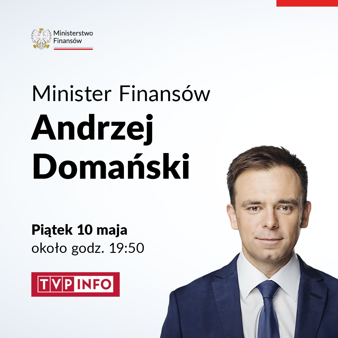 📺 Minister @Domanski_Andrz dziś po godzinie 19:50 będzie gościem programu #PytanieDnia w @tvp_info.