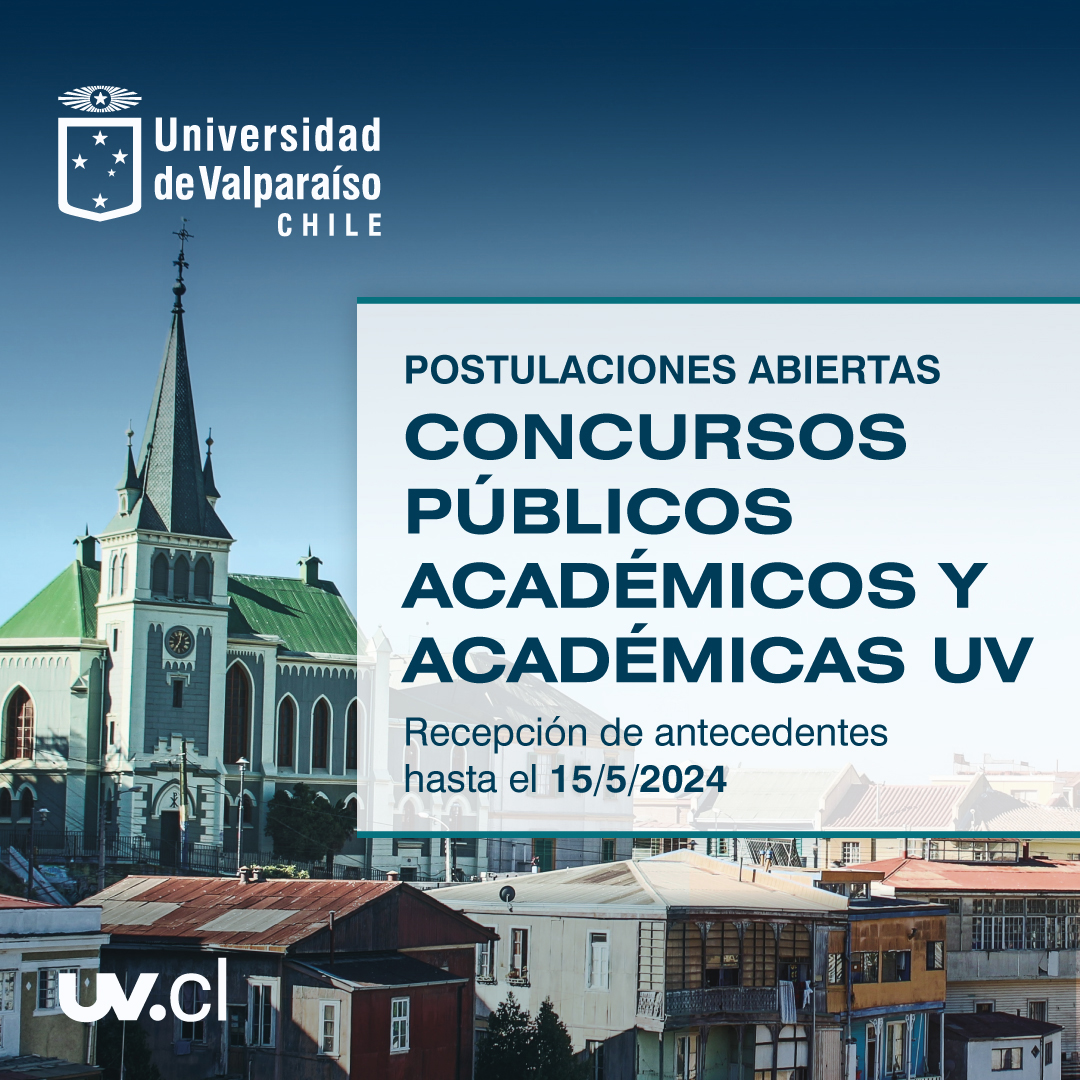 La UV invita a participar en los concursos públicos para 29 cargos académicos en las distintas áreas del conocimiento en el marco del Plan de Fortalecimiento del Cuerpo Académico 2024. Plazo de recepción de antecedentes hasta el 15 de mayo. Bases en cyl.uv.cl/cargos