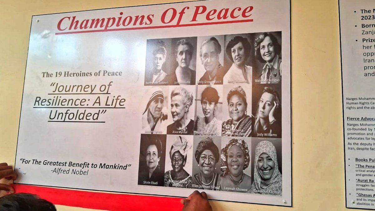 जिलाधिकारी सुधा वर्मा द्वारा 12 मई को अंतर्राष्ट्रीय मदर्स डे के उपलक्ष में संघर्षरत 19 महान महिलाओं जिनको शांति का नोबल पुरस्कार मिल चुका जिसका कलेक्ट्रेट परिसर में फोटो गैलरी का उद्घाटन किया गया। जिसमें महिलाओं का जीवन उनके कार्यों का संक्षिप्त परिचय भी दिया गया है।