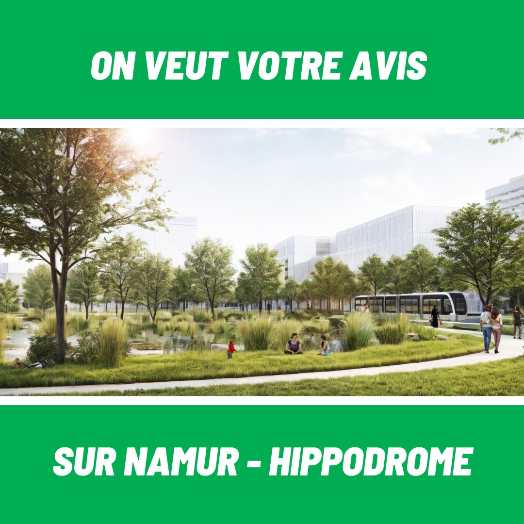 On veut savoir ce que vous pensez de notre plan pour le quartier Namur-Hippodrome. Jusqu'au 21 juin, participez à notre consultation en ligne. Besoin de plus d'infos pour vous faire une tête? Une séance d'info aura lieu le 15 mai. Tous les détails ici: bit.ly/3UQMWzJ