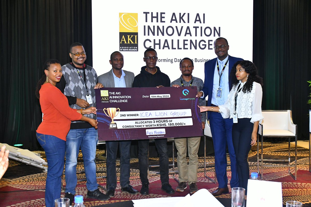 We're excited to share that our Data & Analytics team has secured 2nd place in the @AKI_Kenya AI Innovation Challenge! This challenge revolved around harnessing the possibilities of AI in revolutionizing retail & micro-insurance. Join us in congratulating our Data Scientists!