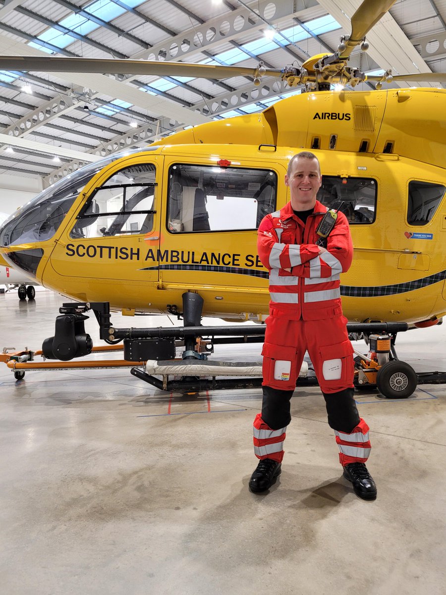 This week's episode of #ParamedicsonScene features Air Ambulance team of Andy Williams and Alek Skwarek Andy (pictured) 'Working on Helimed 5 is an incredible role and it's a privilege to be part of the air ambulance team' Season Five is on BBC Scotland at 9pm on Sunday
