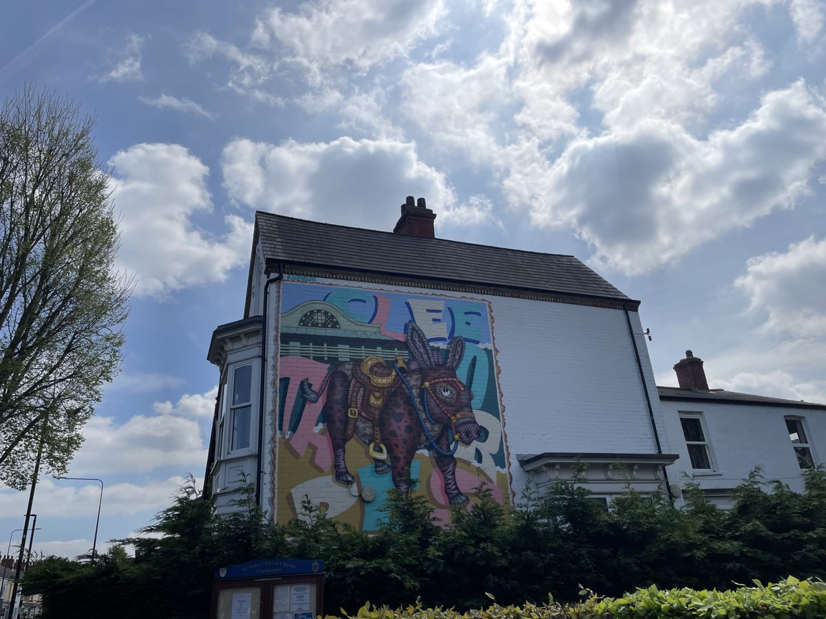 North East Lincolnshire Council (@nelcouncil) on Twitter photo This week is #DonkeyWeek!🐴
Here's the lovely Dudley Donkey mural, painted last year by Jake Klone (Klonism) & managed by <a href="/creativestartuk/">CREATIVE START CIC</a>☀️
You can find this colourful piece on the side of E-Factor's building on St Peter's Avenue, just next to St Peter's Church in Cleethorpes. This week is #DonkeyWeek!🐴
Here's the lovely Dudley Donkey mural, painted last year by Jake Klone (Klonism) & managed by <a href="/creativestartuk/">CREATIVE START CIC</a>☀️
You can find this colourful piece on the side of E-Factor's building on St Peter's Avenue, just next to St Peter's Church in Cleethorpes.