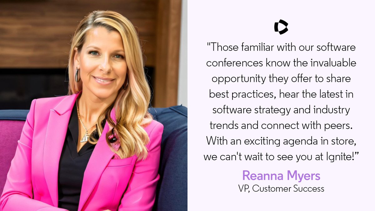 Join Reanna Myers, VP, Customer Success, at #ClarivateIgnite and immerse yourself in a world of #IP innovation. Secure your spot today and ignite your passion for success. We can't wait to see you there! ignite.clarivate.com/?campaignname=…
 
#ThinkForward #IntellectualProperty
