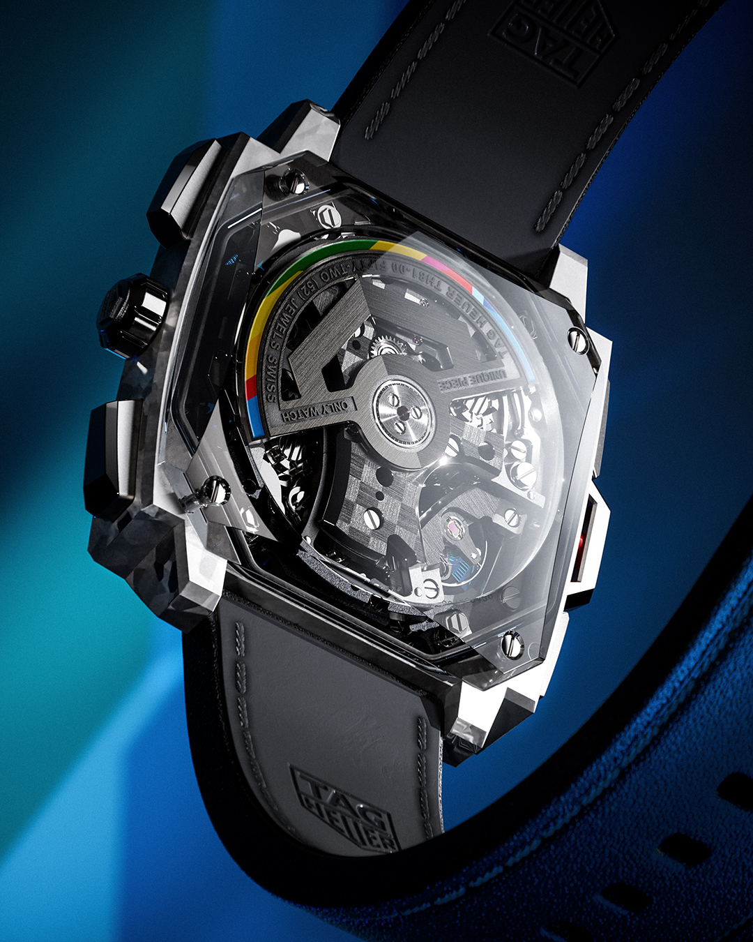 TAG Heuer on X The Chase for Innovation. The TAG Heuer Monaco Split Seconds Chronograph features polished sapphire crystals on both the bezel and caseback offering an elegant view of its TH81 00 movem...