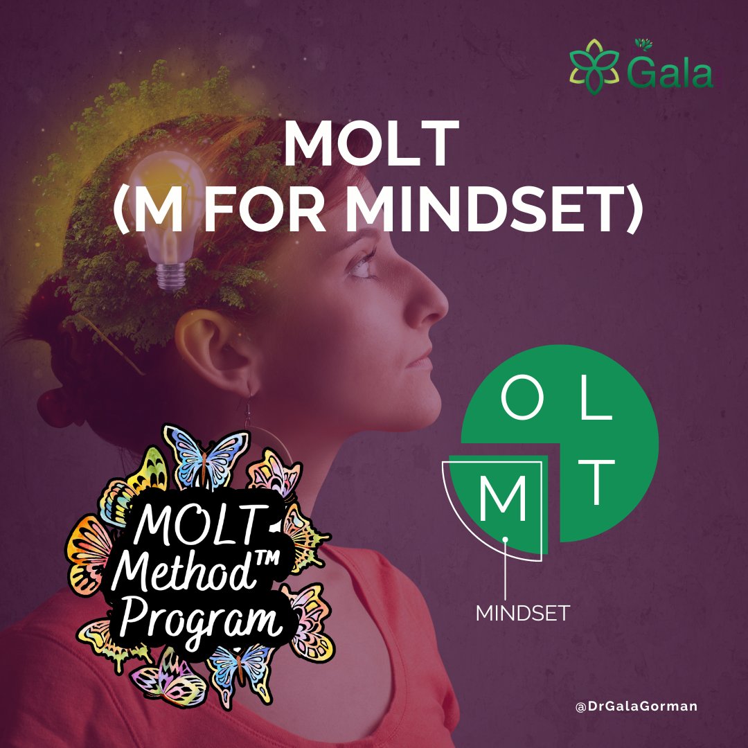 The M in MOLT is for 'Mindset.' Mental Health Awareness Month is a great time to focus on adjusting our thoughts, beliefs, and attitude. Will you join me? Shed stress with me at rcl.ink/LJH6u . #eustress #drgalagorman #moltmethod
