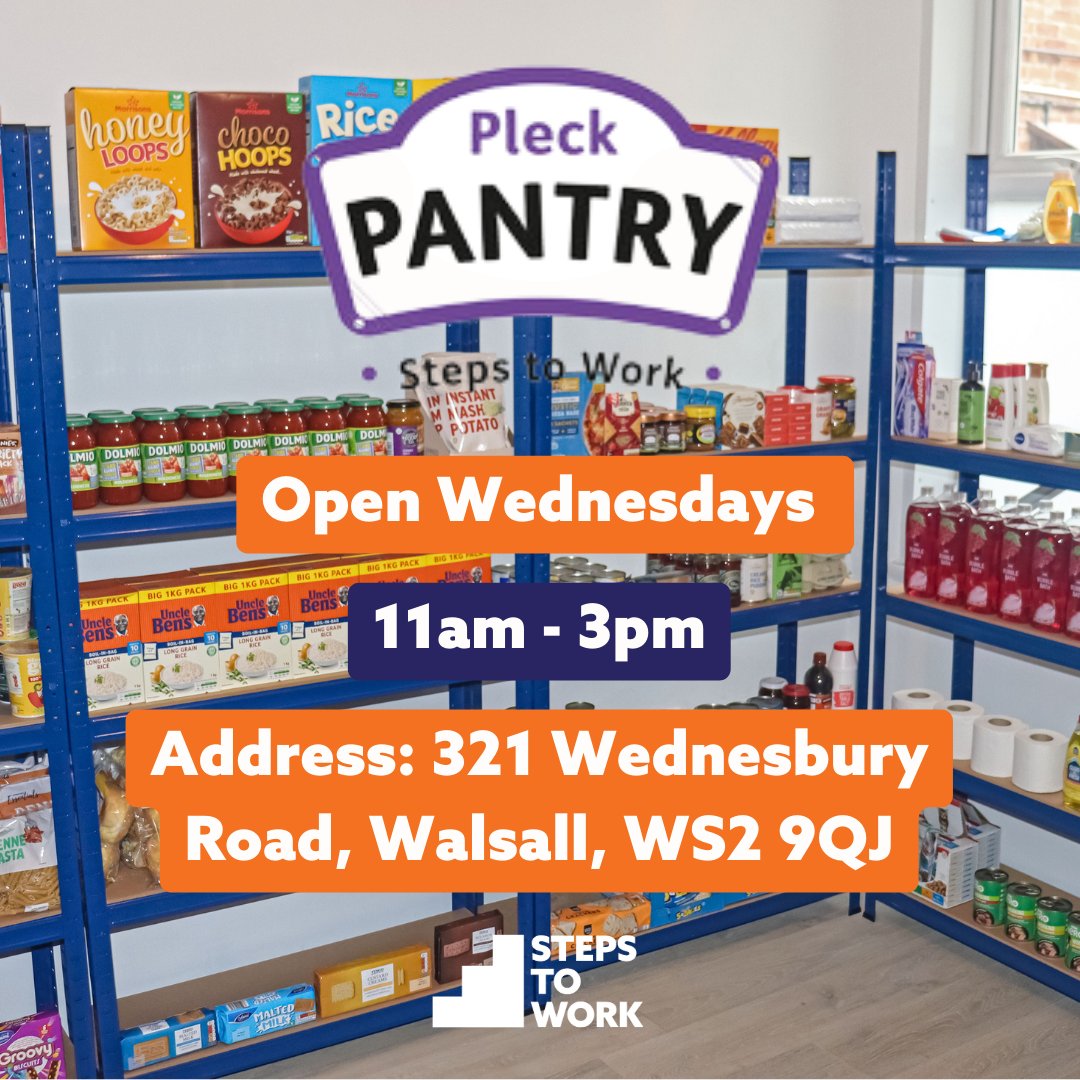 🌟 Have you heard about our Community Hub in Walsall?  Residents within a 1-mile radius of the Pantry can enjoy free membership and shop for 10 items for just £5 per visit (that's around £30 worth of goods!). Find out More: stepstowork.co.uk/community-hub/ #CommunityHub #WalsallSupport