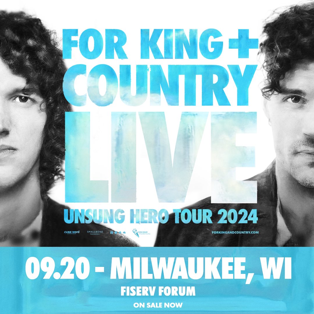 ON SALE NOW: Four-time Grammy® award-winning duo for KING + COUNTRY is coming to Fiserv Forum on Friday, Sept. 20! Tickets on sale NOW at fiservforum.com. 🎶🤍