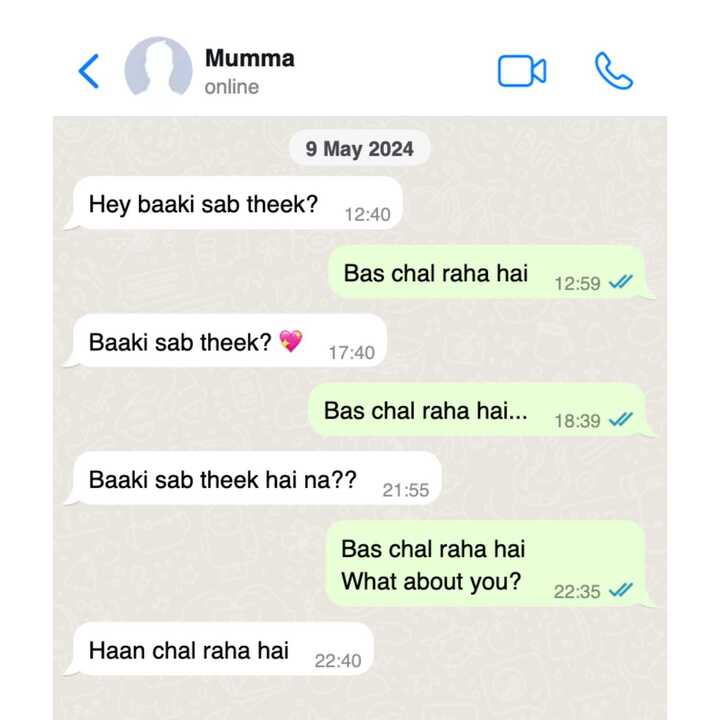 Every conversation with mom be like: