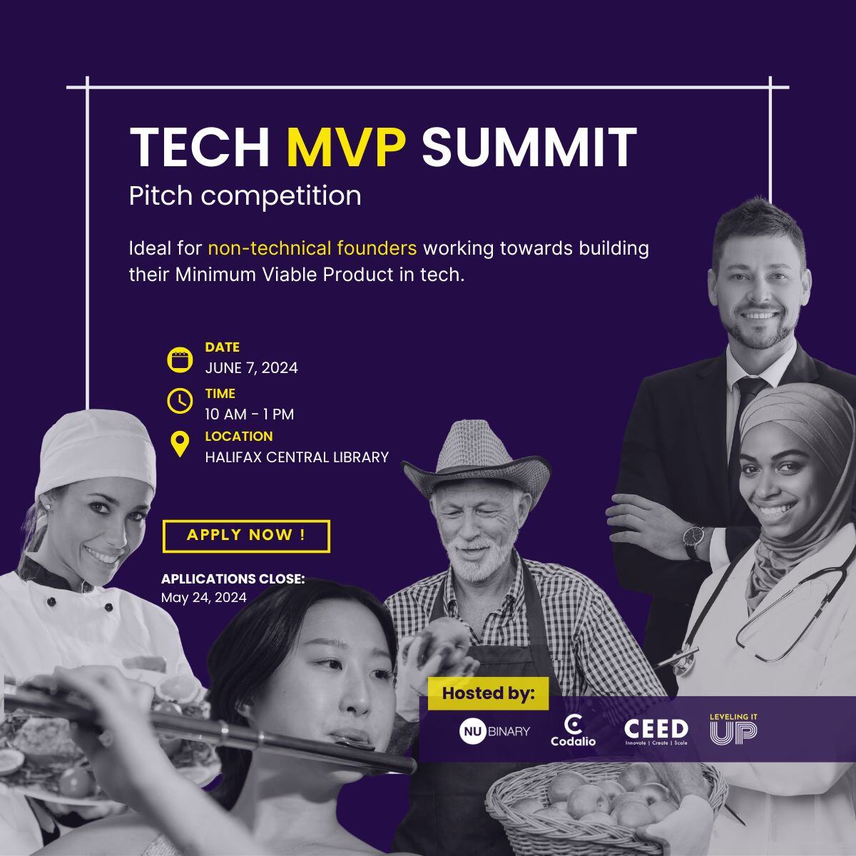 📣Applications ARE NOW OPEN
Calling all industry visionaries!
Apply now and let’s turn your brilliant idea into reality!
hubs.ly/Q02wPhxW0
Application Deadline May 24th, 2024!

<a href="/ceedns/">CEED</a> LevelingItUp <a href="/nubinary/">NuBinary</a> Codalio