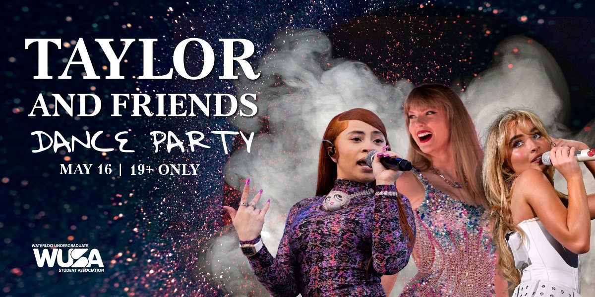Got a Blank Space on May 16? Join us in the SLC Student Lounge at 9pm for the Taylor &amp; Friend’s Dance Party (19+)!

Dance with Style under the Mirrorball on this Enchanted night &amp; make memories to last Evermore.

➡️  Get tickets at wusa.ca/events.

#WUSAwelcomeweek