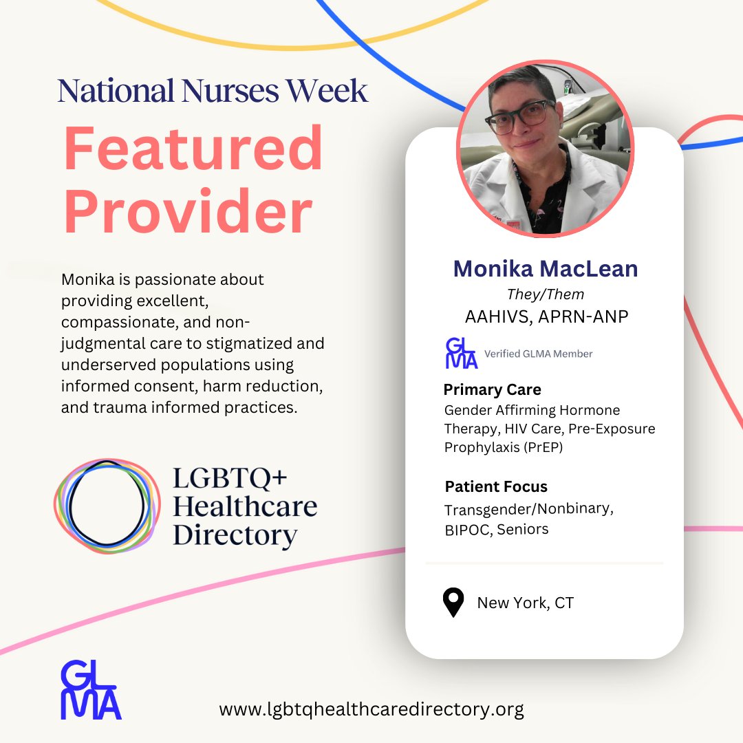 This National Nurses Week, we're shining a light on the incredible nursing professionals in our LGBTQ+ Healthcare Directory. Nurses play a crucial role within comprehensive health care teams, serving as the backbone of patient care. lgbtqhealthcaredirectory.org #NationalNursesWeek