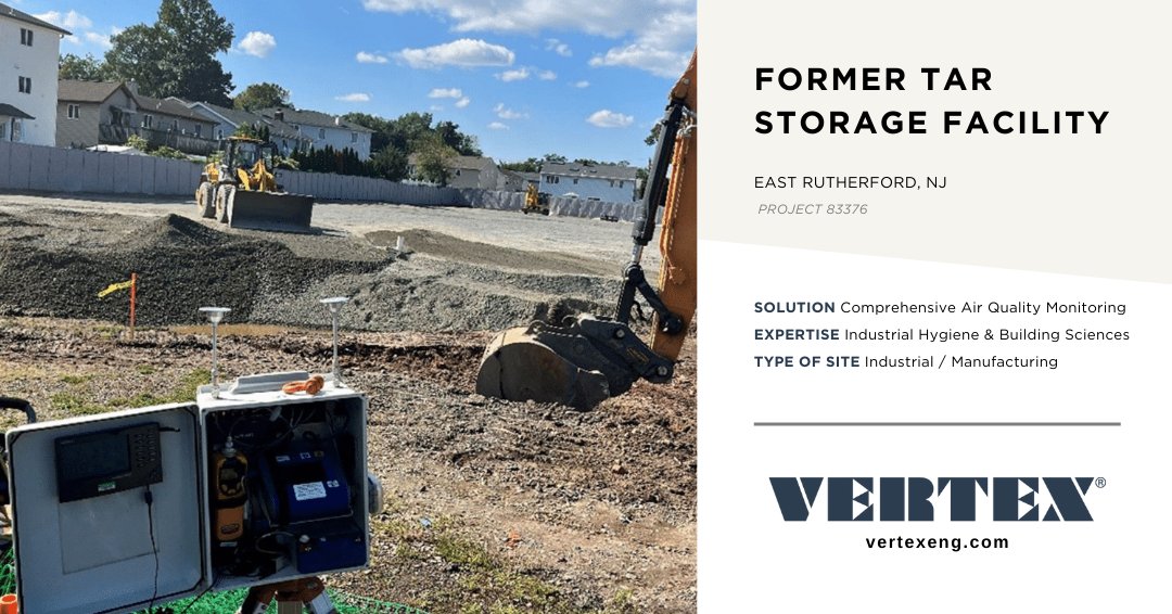 Discover how VERTEX ensured environmental safety during the Former Tar Storage Facility remediation. Our services, including community air monitoring and employee exposure tracking, were pivotal. Learn more: hubs.la/Q02wP2RD0 #Remediation #AirQuality #VertexEng