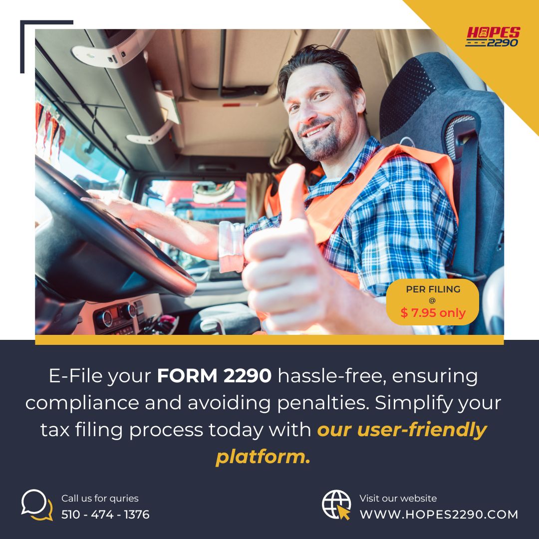 Tax filing process today with our user-friendly platform.
hopes2290.com
#HeavyHighwayTax #IRs #TruckingTax #refund #FilingDeadline #Efile #form2290 #TaxPayment #trucker #truckerlife #Form2290 #truckdriver #truckerlife #liftedtruck #volvotrucks #truckernation #efile2290