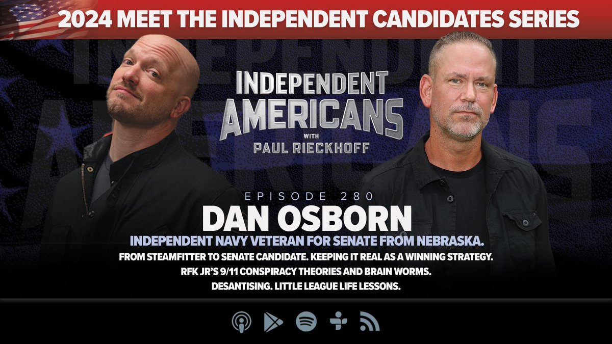 And check out more in the new episode of #IndependentAmericans—as I continue my “Meet The Independent Candidates” series with independent veteran, @OsbornForSenate Osborn—running for US Senate in Nebraska: IndependentAmericans.us.