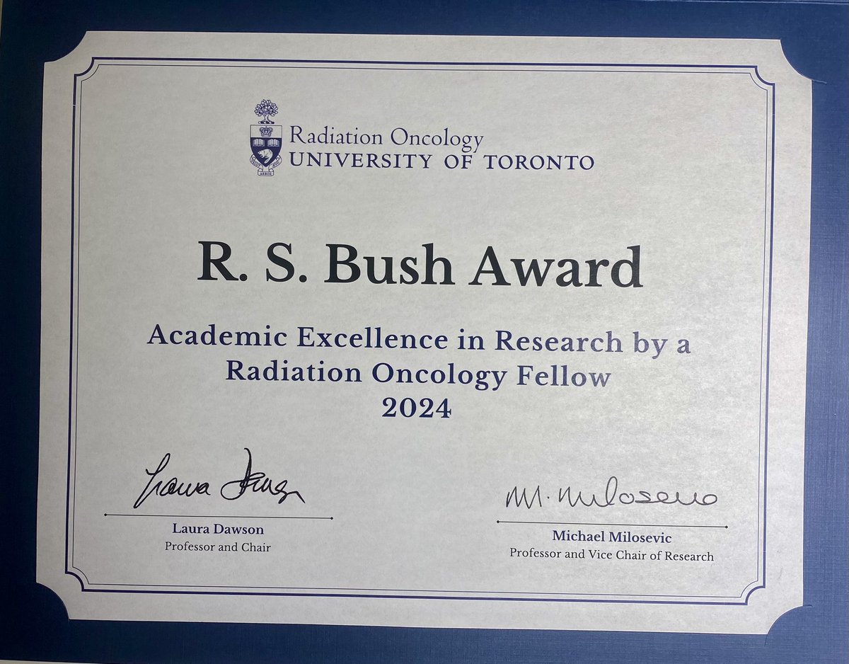 Daniel Moore Palhares (@dmoorepalhares) on Twitter photo Thrilled to receive <a href="/UofTDRO/">Radiation Oncology</a>’s academic excellence in research award for 2nd consecutive yr! Grateful to my @sunnybrook mentors & coauthors <a href="/SahgalArjun/">arjun sahgal</a> Dr Soliman, Liam Lawrance, Angus Lau <a href="/jaydetsky/">Jay Detsky MD</a>. Tremendous & innovative research on ADC changes for recurrence prediction #GBM Thrilled to receive <a href="/UofTDRO/">Radiation Oncology</a>’s academic excellence in research award for 2nd consecutive yr! Grateful to my @sunnybrook mentors & coauthors <a href="/SahgalArjun/">arjun sahgal</a> Dr Soliman, Liam Lawrance, Angus Lau <a href="/jaydetsky/">Jay Detsky MD</a>. Tremendous & innovative research on ADC changes for recurrence prediction #GBM