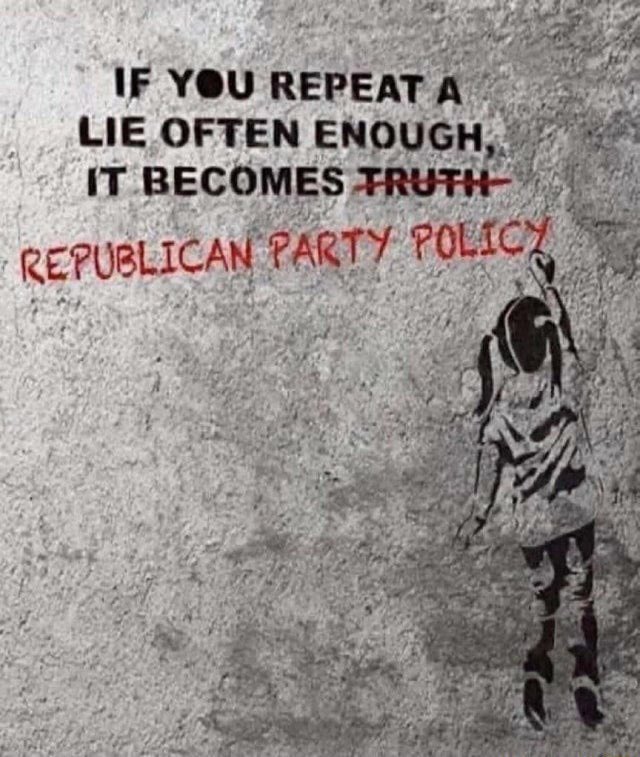 #DemVoice1 #DemsUnited #ProudBlue Joseph Goebbels, Hitler's Nazi minister of propaganda for the German Third Reich under Hitler is often accredited with the comment : 'If you repeat a lie often enough, it will become the truth.' Today's propaganda from the GOP is using…